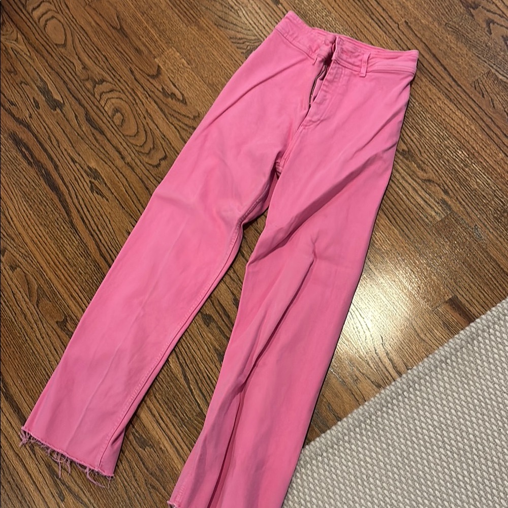 Zara Bright Pink Jeans - Picture 2 of 4
